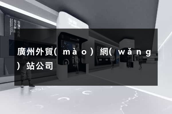 廣州外貿(mào)網(wǎng)站公司