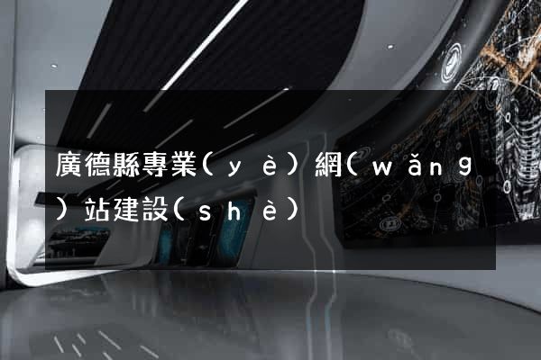 廣德縣專業(yè)網(wǎng)站建設(shè)