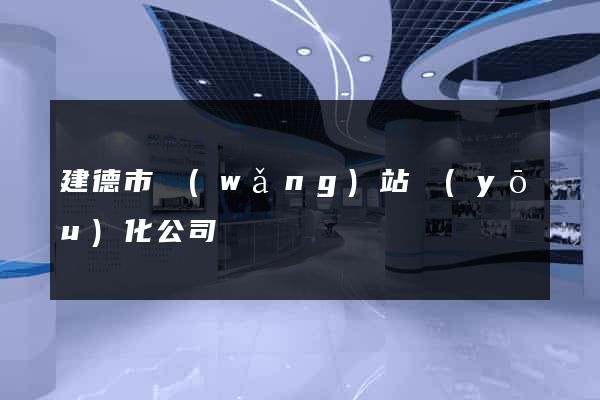 建德市網(wǎng)站優(yōu)化公司