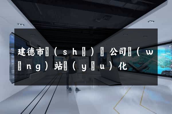 建德市設(shè)計公司網(wǎng)站優(yōu)化