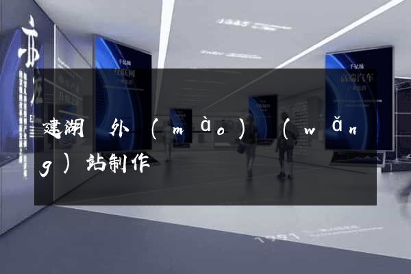 建湖縣外貿(mào)網(wǎng)站制作