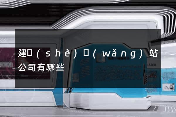 建設(shè)網(wǎng)站公司有哪些