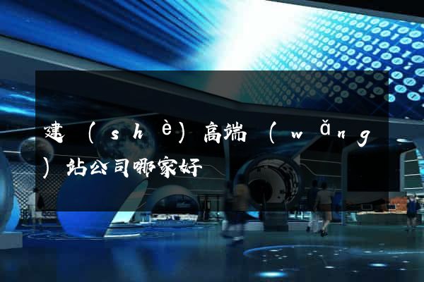 建設(shè)高端網(wǎng)站公司哪家好