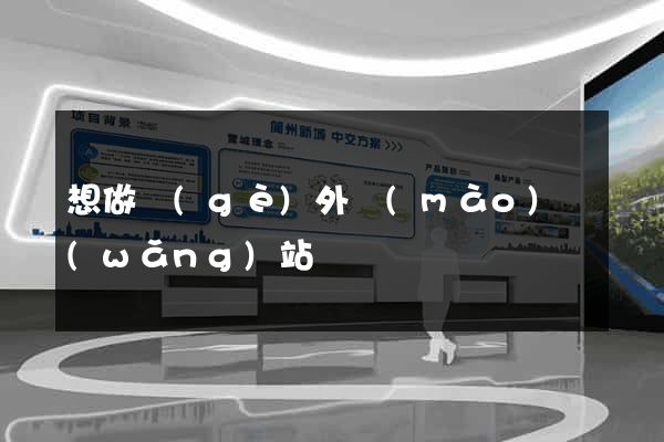 想做個(gè)外貿(mào)網(wǎng)站