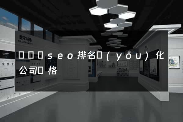 懷寧縣seo排名優(yōu)化公司價格