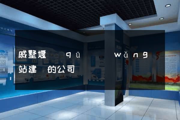 戚墅堰區(qū)網(wǎng)站建設的公司