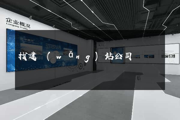 找建網(wǎng)站公司