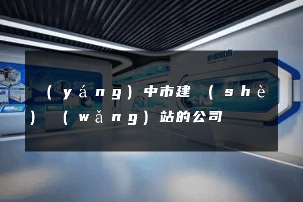 揚(yáng)中市建設(shè)網(wǎng)站的公司