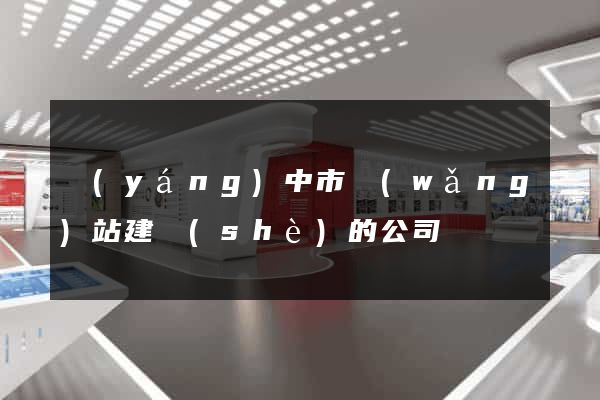 揚(yáng)中市網(wǎng)站建設(shè)的公司