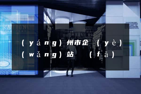 揚(yáng)州市企業(yè)網(wǎng)站開發(fā)