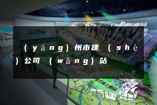 揚(yáng)州市建設(shè)公司網(wǎng)站