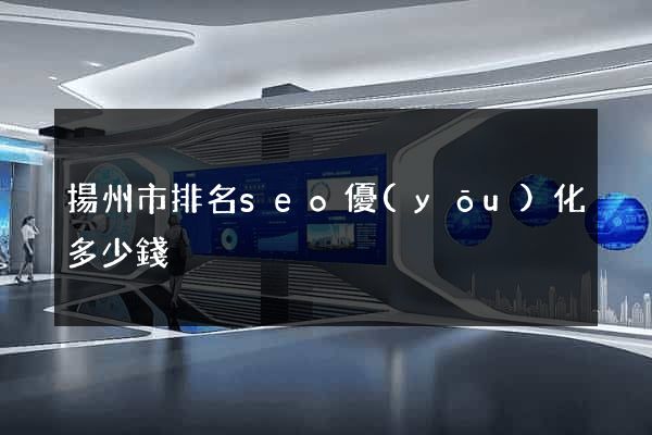揚州市排名seo優(yōu)化多少錢