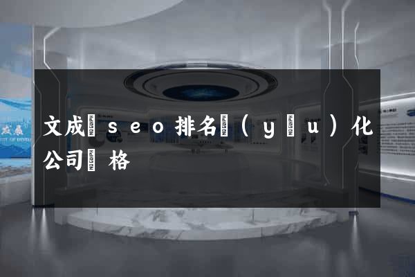 文成縣seo排名優(yōu)化公司價格