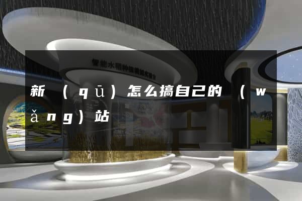 新區(qū)怎么搞自己的網(wǎng)站