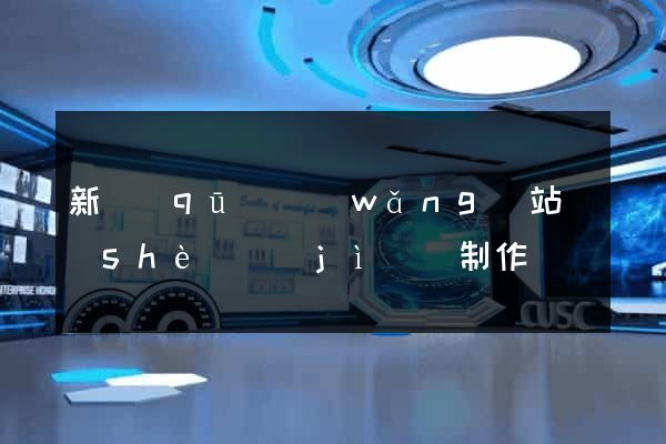 新區(qū)網(wǎng)站設(shè)計(jì)與制作