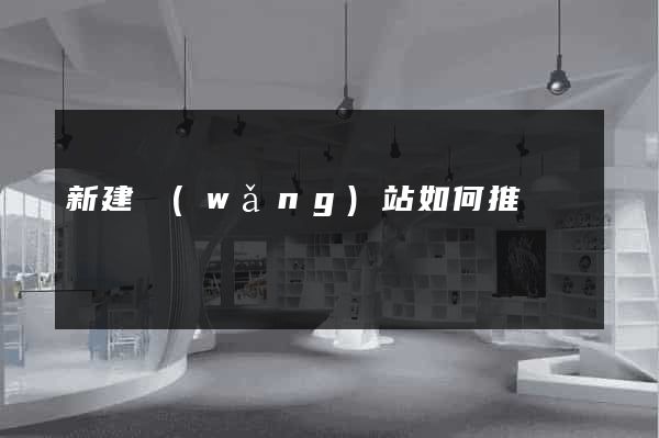 新建網(wǎng)站如何推廣