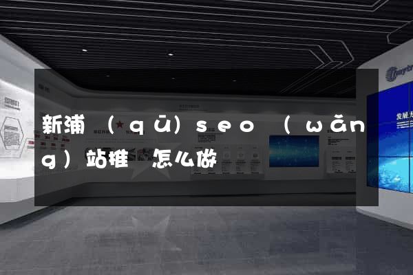 新浦區(qū)seo網(wǎng)站推廣怎么做