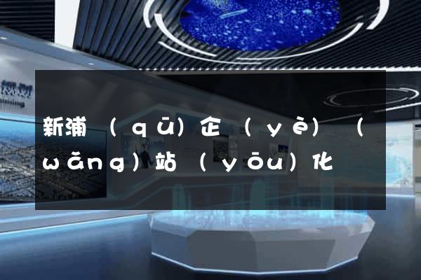 新浦區(qū)企業(yè)網(wǎng)站優(yōu)化