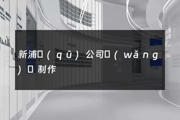新浦區(qū)公司網(wǎng)頁制作