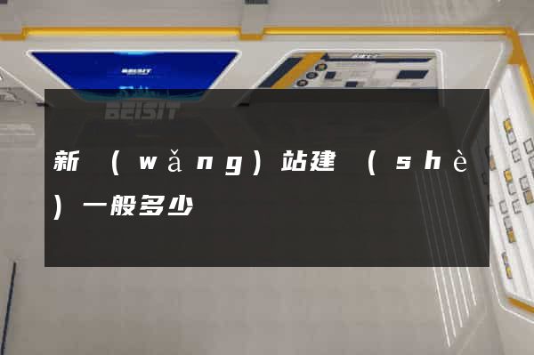 新網(wǎng)站建設(shè)一般多少錢