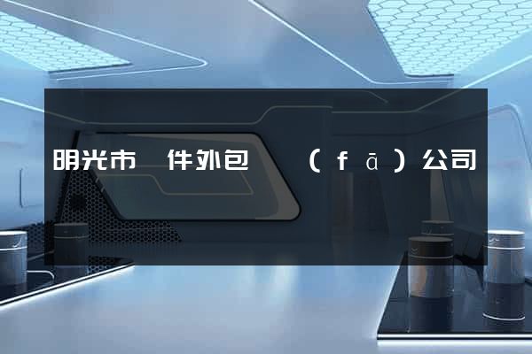 明光市軟件外包開發(fā)公司