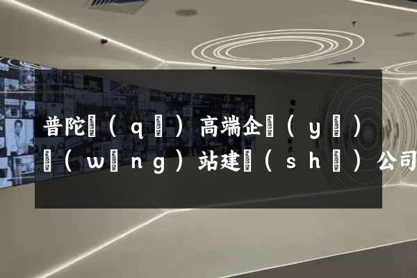 普陀區(qū)高端企業(yè)網(wǎng)站建設(shè)公司
