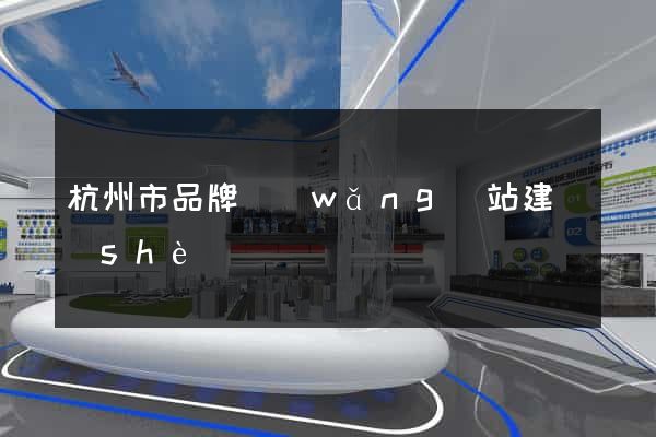 杭州市品牌網(wǎng)站建設(shè)