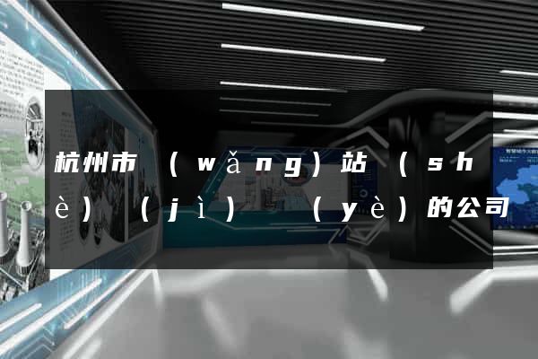 杭州市網(wǎng)站設(shè)計(jì)專業(yè)的公司