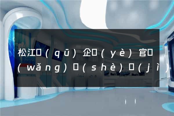 松江區(qū)企業(yè)官網(wǎng)設(shè)計(jì)