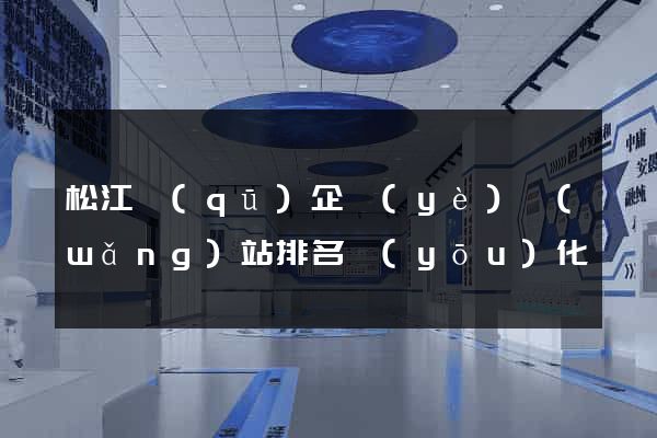 松江區(qū)企業(yè)網(wǎng)站排名優(yōu)化