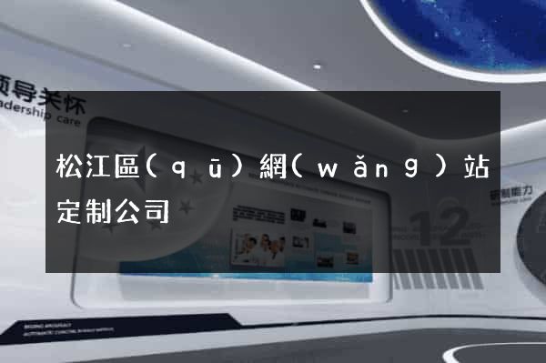 松江區(qū)網(wǎng)站定制公司