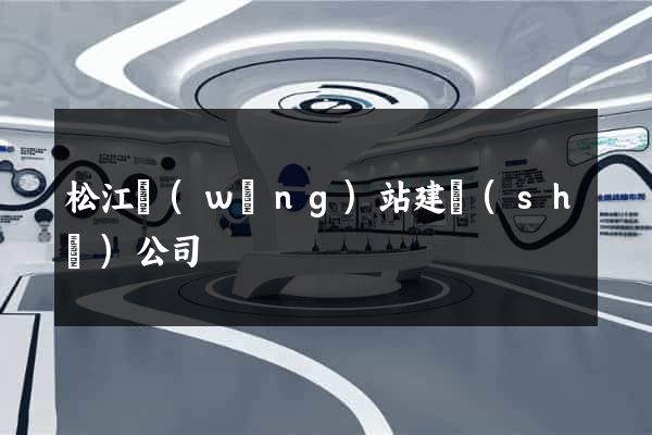 松江網(wǎng)站建設(shè)公司