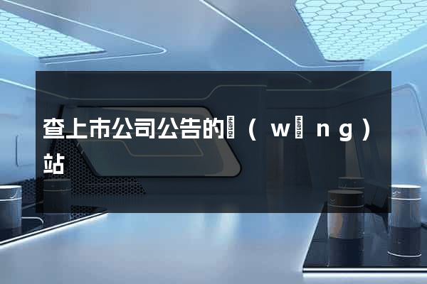 查上市公司公告的網(wǎng)站