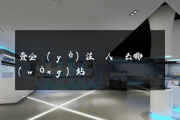 查企業(yè)注冊人員去哪個網(wǎng)站