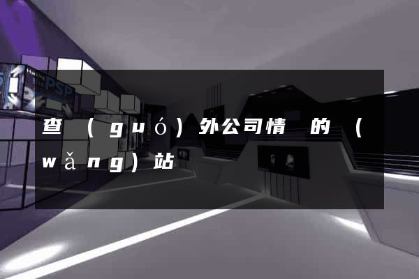 查國(guó)外公司情況的網(wǎng)站