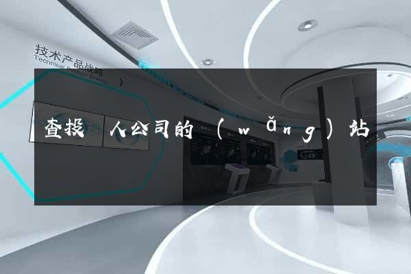 查投資人公司的網(wǎng)站