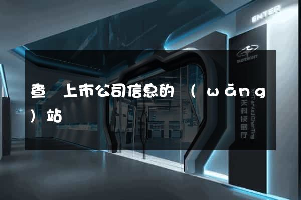 查詢上市公司信息的網(wǎng)站