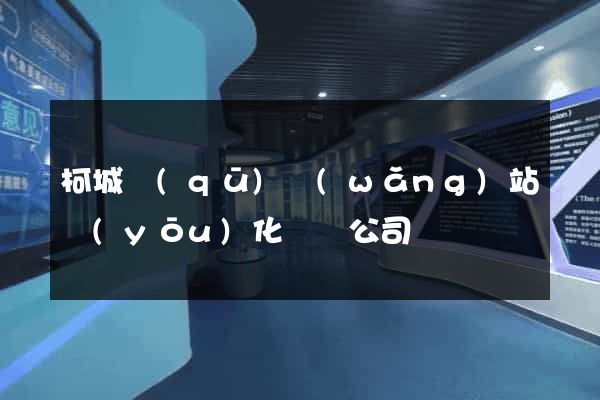 柯城區(qū)網(wǎng)站優(yōu)化設計公司
