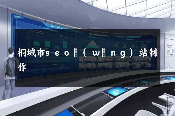 桐城市seo網(wǎng)站制作