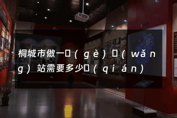 桐城市做一個(gè)網(wǎng)站需要多少錢(qián)