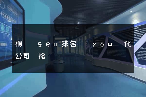 桐廬縣seo排名優(yōu)化公司價格