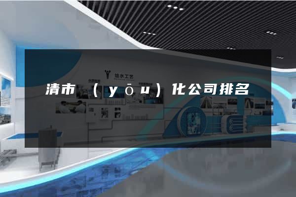 樂清市優(yōu)化公司排名