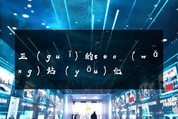 正規(guī)的seo網(wǎng)站優(yōu)化