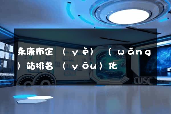 永康市企業(yè)網(wǎng)站排名優(yōu)化