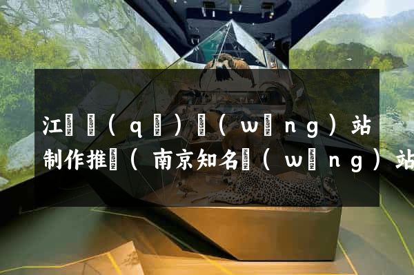 江寧區(qū)網(wǎng)站制作推廣(南京知名網(wǎng)站推廣)