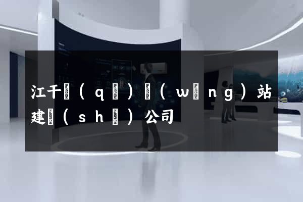 江干區(qū)網(wǎng)站建設(shè)公司
