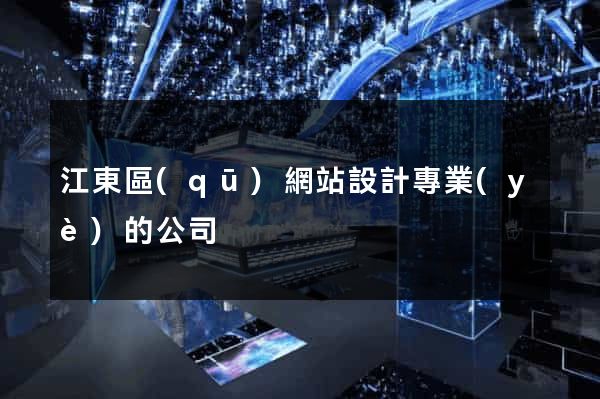 江東區(qū)網站設計專業(yè)的公司