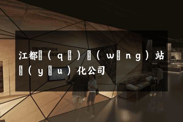江都區(qū)網(wǎng)站優(yōu)化公司