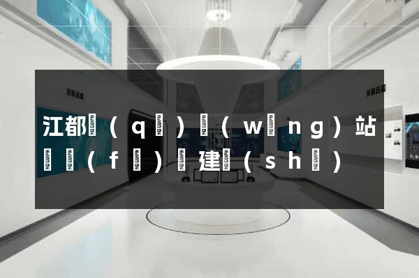江都區(qū)網(wǎng)站開發(fā)與建設(shè)