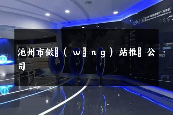 池州市做網(wǎng)站推廣公司